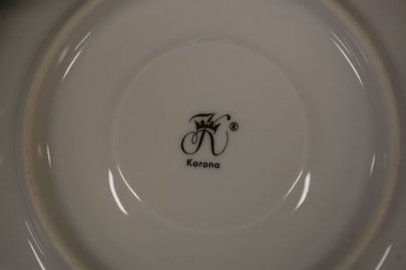 (n-6532/2) Korona Porzellan, sibulamustriga kohvitassid-taldrikud, 6tk (n-6532/2) Korona Porzellan, sibulamustriga kohvitassid-taldrikud, 6tk