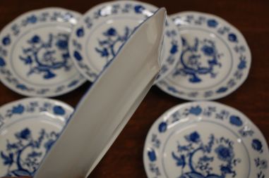 (n-6532/5) Korona Porzellan, sibulamustriga salatitaldrikud, 6tk