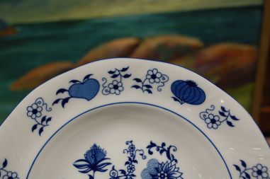 (n-6532/6) Korona Porzellan, sibulamustriga supi-pastataldrikud, 6tk