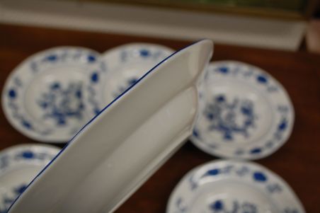 (n-6532/6) Korona Porzellan, sibulamustriga supi-pastataldrikud, 6tk