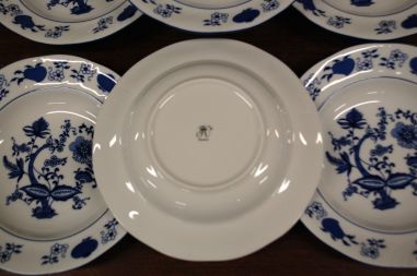 (n-6532/6) Korona Porzellan, sibulamustriga supi-pastataldrikud, 6tk