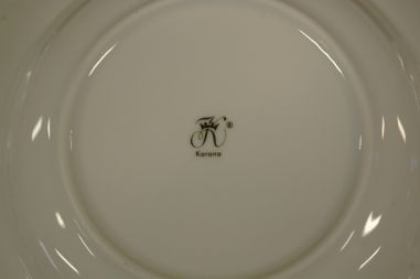 (n-6532/6) Korona Porzellan, sibulamustriga supi-pastataldrikud, 6tk