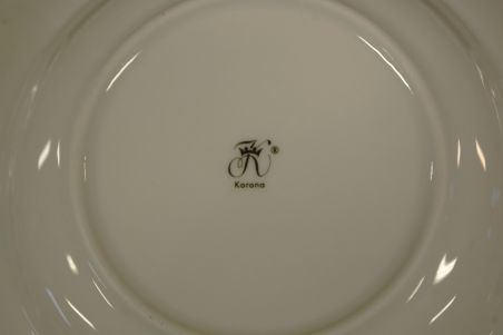 (n-6532/6) Korona Porzellan, sibulamustriga supi-pastataldrikud, 6tk