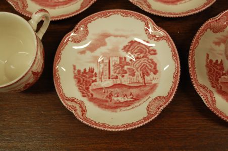 (n-6539/3) Johnson Brothers, Old Britain Castles, kohvitassid-taldrikud, 8tk