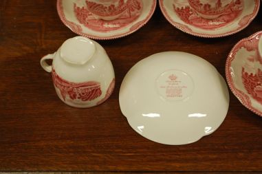 (n-6539/3) Johnson Brothers, Old Britain Castles, kohvitassid-taldrikud, 8tk