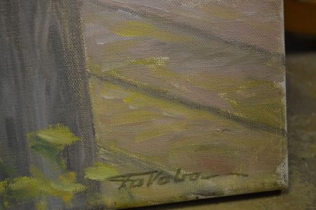 (L-576) Suurem maal lõuendil , naine sillal, 1967a.