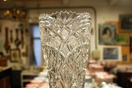 (n-6553) Anna Hütte, kristallvaas jalal