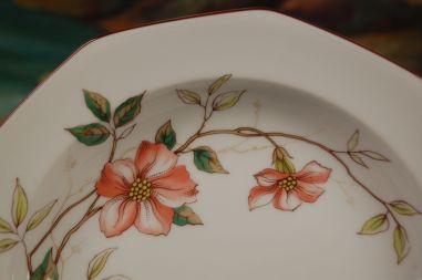 (n-6556/9) Bavaria Winterling Marktleuthen, õunapuuõitega supi-pastataldrikud, 6tk