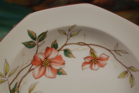 (n-6556/9) Bavaria Winterling Marktleuthen, õunapuuõitega supi-pastataldrikud, 6tk