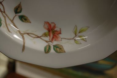 (n-6556/9) Bavaria Winterling Marktleuthen, õunapuuõitega supi-pastataldrikud, 6tk