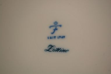 (n-6573/6) Fürstenberg Lottine Porzellan, ümar sangadega vaagen