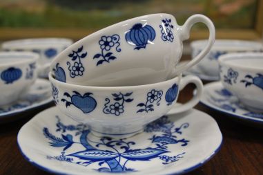 (n-6574/1) Korona, sibulamustriga kohvitassid-taldrikud, 6tk