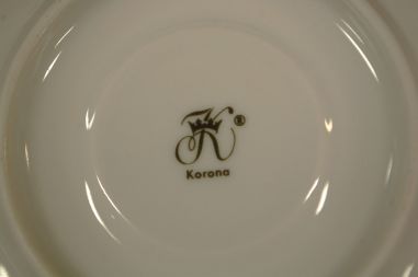 (n-6574/1) Korona, sibulamustriga kohvitassid-taldrikud, 6tk