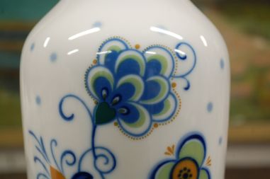 (n-6579) Kaiser, Danzig Echt Kobalt, lilleline vaas