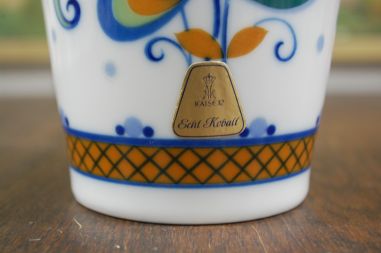 (n-6579) Kaiser, Danzig Echt Kobalt, lilleline vaas