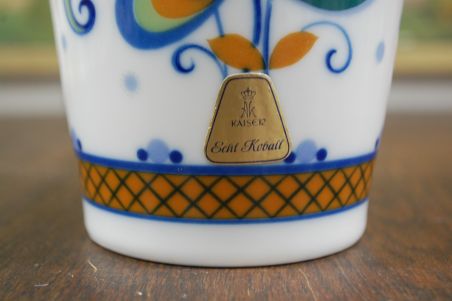 (n-6579) Kaiser, Danzig Echt Kobalt, lilleline vaas