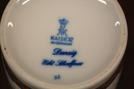 (n-6579) Kaiser, Danzig Echt Kobalt, lilleline vaas