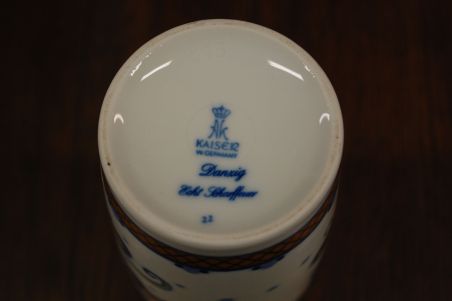 (n-6579) Kaiser, Danzig Echt Kobalt, lilleline vaas