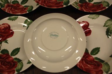 (n-6595/2) Claytan Tableware, roosilised supi-pastataldrikud, 6tk