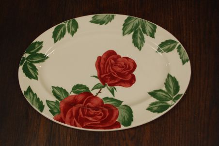 (n-6595/3) Claytan Tableware, roosilised ovaalne vaagen