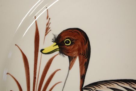 (n-6643) Bassano käsitsimaalitud seinataldrik "Lind"