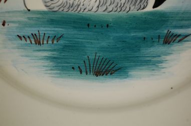 (n-6643) Bassano käsitsimaalitud seinataldrik "Lind"