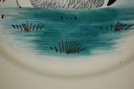 (n-6643) Bassano käsitsimaalitud seinataldrik "Lind"