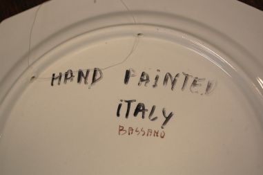 (n-6643) Bassano käsitsimaalitud seinataldrik "Lind"