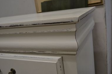 (L-588) Valge kahe sahtliga kummut