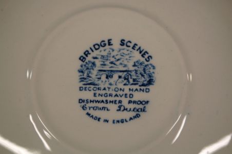 (n-6701/1) Crown Ducal "Bridge Scenes", kohvitassid-taldrikud, 6tk