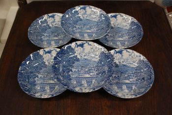 (n-6701/3) Crown Ducal "Bridge Scenes", supi-pastataldrikud 6tk