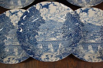 (n-6701/3) Crown Ducal "Bridge Scenes", supi-pastataldrikud 6tk 2