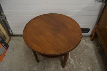 (L-596) Kahe tasapinnaga tammest diivanilaud 2