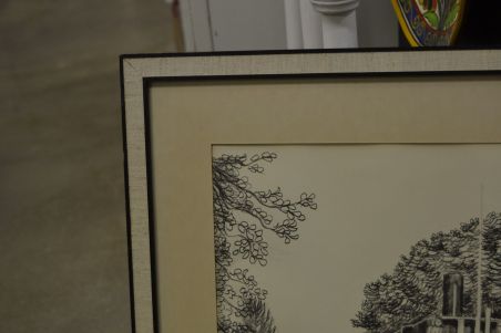 (P-1021)  Nummerdatud jõelaevaga litograafia 2/100