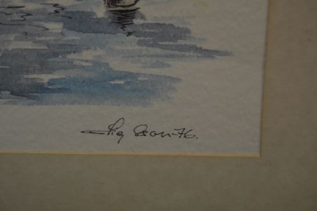 (P-1023) Signeeritud pastell või akvarellmaal 1976 aastast (P-1023) Signeeritud pastell või akvarellmaal 1976 aastast