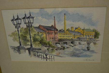 (P-1023) Signeeritud pastell või akvarellmaal 1976 aastast (P-1023) Signeeritud pastell või akvarellmaal 1976 aastast