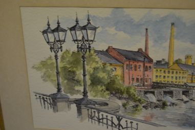 (P-1023) Signeeritud pastell või akvarellmaal 1976 aastast