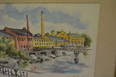 (P-1023) Signeeritud pastell või akvarellmaal 1976 aastast