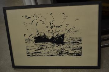 (P-1028) Kalalaev kajakatega - 14/50 nummerdatud tõmmis 2