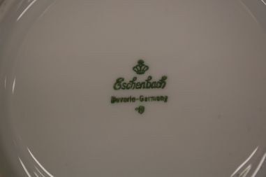 (n-6740/1) Bavaria Eschenbach, taimedaga puljongikausid-taldrikud, 6tk