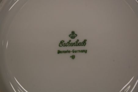 (n-6740/1) Bavaria Eschenbach, taimedaga puljongikausid-taldrikud, 6tk