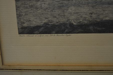 (n-6743) Vanem laevaga litograafia