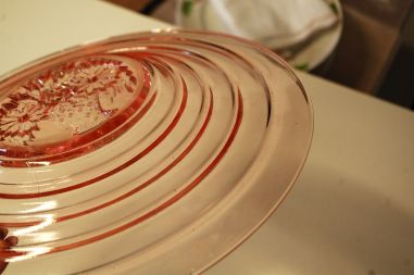 (n-6745) Roosa klaasvaagen/kauss