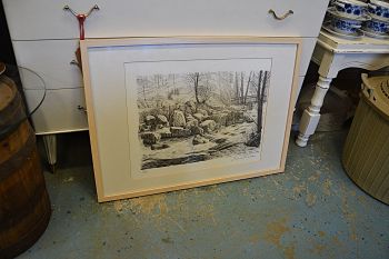 (L-608) Nummerdatud, signeeritud litograafia - jõgi