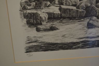 (L-608) Nummerdatud, signeeritud litograafia - jõgi