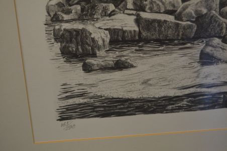 (L-608) Nummerdatud, signeeritud litograafia - jõgi