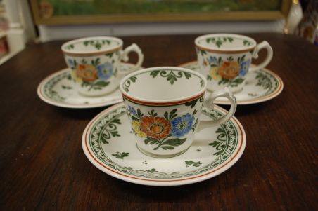(n-4592/13) Villeroy & Boch Alt Amsterdam kohvitassid-taldrikud, 3tk