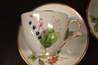 (n-6836/1) K&A Krautheim, Selb Bavaria, marjadega tassid-taldrikud, 5tk