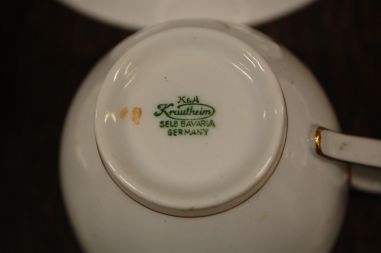 (n-6836/1) K&A Krautheim, Selb Bavaria, marjadega tassid-taldrikud, 5tk