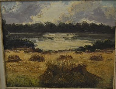 (n-6851) Lõuendil maal, järvevaade